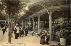 Vichy Park and Covered Gallery Postcard