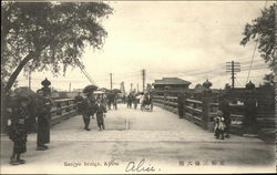 Sanjyo Bridge Kyoto, Japan Postcard Postcard