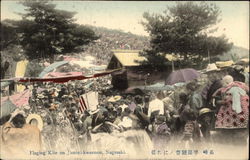 Flaging Kite on Jimtei-kwannon Nagasaki, Japan Postcard Postcard