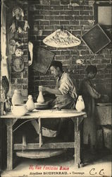 Potters Making Vases Postcard