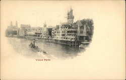 River Seine and Buildings of Old Paris Postcard