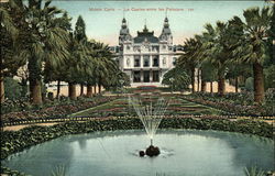 Casino and Palm Trees Postcard