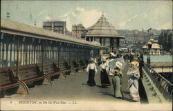 On the West Pier Brighton, England Sussex Postcard Postcard