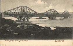 Forth Bridge from North West Edinburgh, Scotland Postcard Postcard