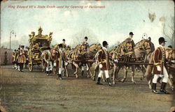 King Edward VII's State Coach used for Opening of Parliament United Kingdom Postcard Postcard