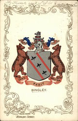 Bingley Coat of Arms England Yorkshire Postcard Postcard