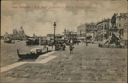 Riva degli Schiavone e Mon. a Vittorio Emanuele Venice, Italy Postcard Postcard