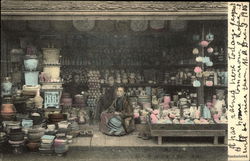 Pottery Seller Postcard