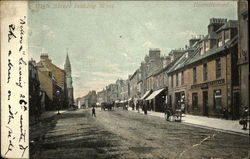 High Street Looking West Burntisland, Scotland Postcard Postcard