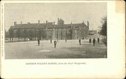 Saffron Walden School Boys Playground Postcard