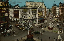 Overhead View of Piccadilly Circus London, United Kingdom Postcard Postcard