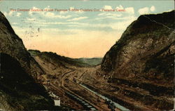 The Deepest Section of the Famous 9-Mile Culebra Cut, Panama Canal. Postcard