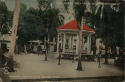 Panama– Independence Square Kiosk. Postcard