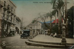 Metropole Hotel and Santa Ana Square Panama City, Panama Postcard Postcard