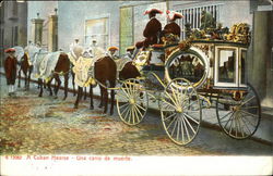 A Cuban Hearse (Horse-Drawn) Postcard