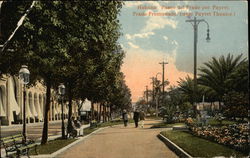 Prado Promenade near Payret Theatre Havana, Cuba Postcard Postcard