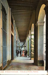 A Street Colonnade Havana, Cuba Postcard Postcard