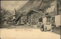 View of Town Meiringen, Switzerland Postcard Postcard