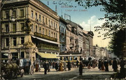 Berlin Street View with Trees Postcard