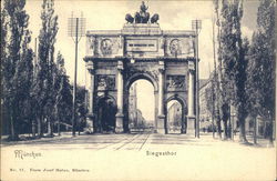 View of Siegesthor Arch Postcard