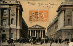 Eglise de la Madeleine et La Rue Royale Paris, France Postcard Postcard