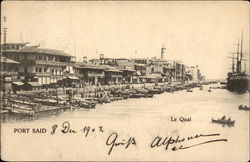 View of Port Said Egypt Africa Postcard Postcard