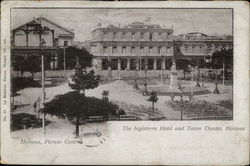 The Inglaterra Hotel and Tacon Theater, Havana Postcard