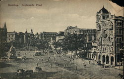 Esplanade Road, Bombay Postcard