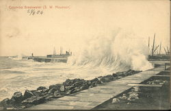 Wave Crashing on Colombo Breakwater (W. W. Mousoon) Postcard