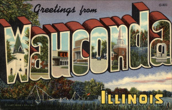 Greetings from Wauconda, Illinois Postcard