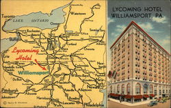 Lycoming Hotel Williamsport, PA Postcard Postcard Postcard