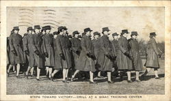 Women's Army Auxiliary Corps - Drill at WAAC Training Center Postcard Postcard Postcard