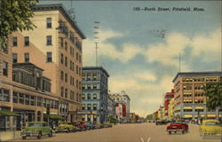 View of North Street Pittsfield, MA Postcard Postcard Postcard