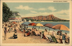 Waikiki Beach Honolulu, HI Postcard Postcard Postcard