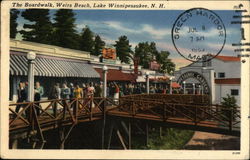 The Boardwalk, Weirs Beach Lake Winnipesaukee, NH Postcard Postcard Postcard