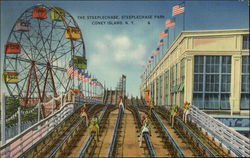 The Steeplechase at Steeplechase Park Coney Island, NY Postcard Postcard Postcard