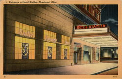 Entrance to Hotel Statler Cleveland, OH Postcard Postcard Postcard