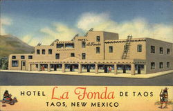 Hotel La Fonda de Taos New Mexico Postcard Postcard Postcard