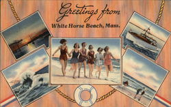 Greetings from White Horse Beach, Massachusetts Postcard Postcard Postcard