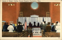 Interior Chapel at Cushing General Hospital Framingham, MA Postcard Postcard Postcard