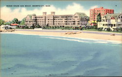 Ocean House and Beach Swampscott, MA Postcard Postcard Postcard