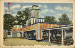 Picnic Pavilion Near Famous Theatre--Elitch Gardens Postcard