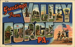 Greetings from Valley Forge Pennsylvania Postcard Postcard Postcard