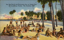 The Spa and Recreation Pier on Tampa Bay. St. Petersburg, Florida. "The Sunshine City" Postcard Postcard Postcard