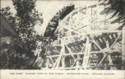 The Bobs - Fastest Ride in the World - Riverview Park Chicago, IL Postcard Postcard Postcard