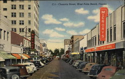 Clematis Street West Palm Beach, FL Postcard Postcard Postcard