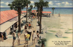 On the Boardwalk at Long Beach Resort Postcard