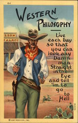 Western Philosophy Cowboy Western Postcard Postcard Postcard