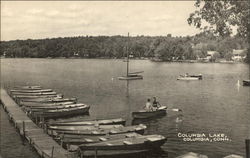 Boaters on Columbia Lake Postcard