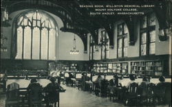 Reading Room, Williston Memorial Library, Mount Holyoke College South Hadley, MA Postcard Postcard Postcard